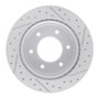 R1 19-25 Ford Bronco Rear Left Drilled & Slotted Geo-Carbon Rotor