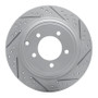R1 07-17 Chrysler Sebring Rear Right Drilled & Slotted Geo-Carbon Rotor