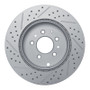 R1 07-15 Mazda Cx-9 Rear Right Drilled & Slotted Geo-Carbon Rotor