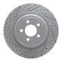 R1 06-23 Dodge Charger Rear Left Drilled & Slotted Geo-Carbon Rotor