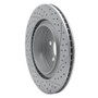 R1 06-23 Dodge Charger Rear Left Drilled & Slotted Geo-Carbon Rotor