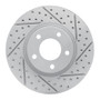R1 04-15 Mazda 3 Front Right Drilled & Slotted Geo-Carbon Rotor