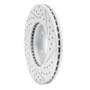R1 04-13 Mazda 3 Front Left Drilled & Slotted Geo-Carbon Rotor