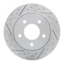 R1 04-13 Mazda 3 Rear Left Drilled & Slotted Geo-Carbon Rotor