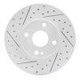 R1 94-02 Mazda Miata Front Left Drilled & Slotted Geo-Carbon Rotor