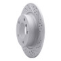 R1 11-16 Mini Cooper Countryman Rear Right Drilled & Slotted Geo-Carbon Rotor