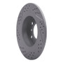 R1 11-16 Mini Cooper Countryman Rear Right Drilled & Slotted Geo-Carbon Rotor