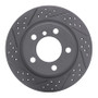 R1 11-16 Mini Cooper Countryman Rear Left Drilled & Slotted Geo-Carbon Rotor