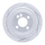 R1 09-14 Mini Cooper (Excl Clubman Rear Left Drilled & Slotted Geo-Carbon Rotor