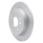 R1 02-15 Mini Cooper Clubman Rear Left Drilled & Slotted Geo-Carbon Rotor