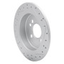 R1 02-15 Mini Cooper Clubman Rear Left Drilled & Slotted Geo-Carbon Rotor