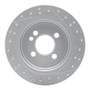 R1 02-15 Mini Cooper Clubman Rear Left Drilled & Slotted Geo-Carbon Rotor
