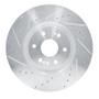 R1 21-25 Cadillac Escalade ESV Front Left Drilled & Slotted Silver Brake Rotor