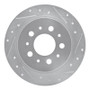 R1 95-97 Volvo 960 Rear Right Drilled & Slotted Silver Brake Rotor