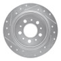 R1 95-97 Volvo 960 Rear Right Drilled & Slotted Silver Brake Rotor