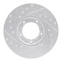 R1 85-92 Toyota Pickup Front Right Drilled & Slotted Silver Brake Rotor