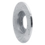 R1 81-85 Toyota Pickup Front Right Drilled & Slotted Silver Brake Rotor