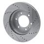 R1 06-10 Hummer H3 Front Left Drilled & Slotted Silver Brake Rotor