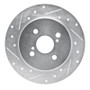R1 12-18 Toyota Yaris (USA/Canada) Rear Left Drilled & Slotted Silver Brake Rotor