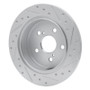 R1 12-20 Toyota Mirai Rear Left Drilled & Slotted Silver Brake Rotor