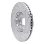 R1 09-15 Toyota Venza Front Left Drilled & Slotted Silver Brake Rotor
