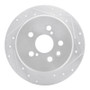R1 96-99 Toyota Celica Rear Right Drilled & Slotted Silver Brake Rotor