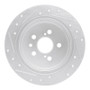 R1 96-99 Toyota Celica Rear Right Drilled & Slotted Silver Brake Rotor