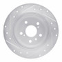 R1 95-99 Toyota Avalon Rear Right Drilled & Slotted Silver Brake Rotor
