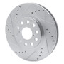 R1 93-98 Toyota Supra Front Left Drilled & Slotted Silver Brake Rotor
