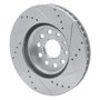 R1 93-98 Toyota Supra Front Left Drilled & Slotted Silver Brake Rotor