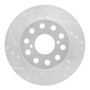 R1 91-95 Toyota MR2 Rear Left Drilled & Slotted Silver Brake Rotor