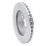 R1 91-95 Toyota MR2 Front Right Drilled & Slotted Silver Brake Rotor