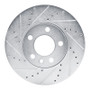 R1 10-24 Volkswagen TRANSportER (Mexico) Front Left Drilled & Slotted Silver Brake Rotor