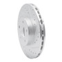 R1 87-91 Lexus ES250 Front Right Drilled & Slotted Silver Brake Rotor