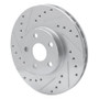 R1 87-91 Lexus ES250 Front Left Drilled & Slotted Silver Brake Rotor