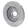 R1 87-91 Lexus ES250 Front Left Drilled & Slotted Silver Brake Rotor