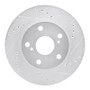 R1 89-92 Toyota Cressida Front Right Drilled & Slotted Silver Brake Rotor