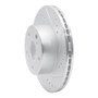 R1 89-92 Toyota Cressida Front Right Drilled & Slotted Silver Brake Rotor