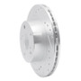 R1 89-92 Toyota Cressida Front Left Drilled & Slotted Silver Brake Rotor