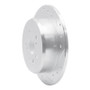 R1 88-91 Toyota Camry Rear Right Drilled & Slotted Silver Brake Rotor