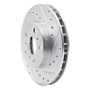 R1 87-91 Toyota Camry Front Right Drilled & Slotted Silver Brake Rotor