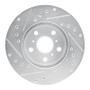 R1 87-91 Toyota Camry Front Right Drilled & Slotted Silver Brake Rotor