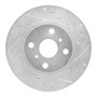 R1 87-92 Geo Prizm Front Right Drilled & Slotted Silver Brake Rotor