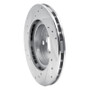 R1 87-92 Geo Prizm Front Right Drilled & Slotted Silver Brake Rotor