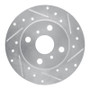 R1 85-86 Toyota MR2 Rear Right Drilled & Slotted Silver Brake Rotor