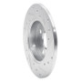 R1 85-86 Toyota MR2 Rear Left Drilled & Slotted Silver Brake Rotor