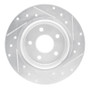 R1 02-08 Seat ALHAMBRA Rear Left Drilled & Slotted Silver Brake Rotor