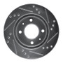 R1 98-12 Dodge ATOS (Mexico) Front Left Drilled & Slotted Silver Brake Rotor
