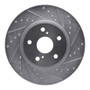 R1 86-92 Toyota Supra Front Right Drilled & Slotted Silver Brake Rotor