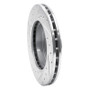 R1 86-89 Toyota Celica Front Right Drilled & Slotted Silver Brake Rotor